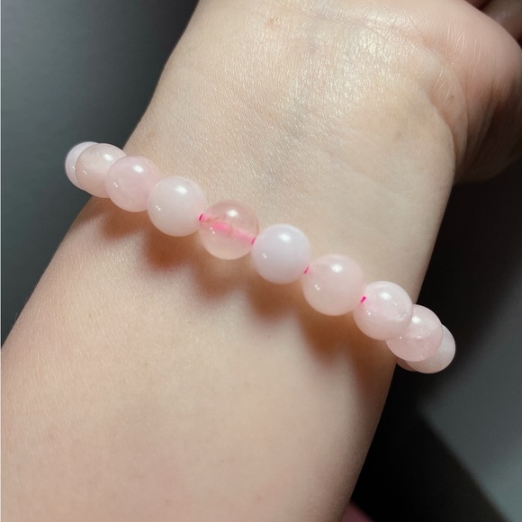Natural Stone Rose Quartz Crystal Healing Bracelets 8mm - Picture 2 of 3